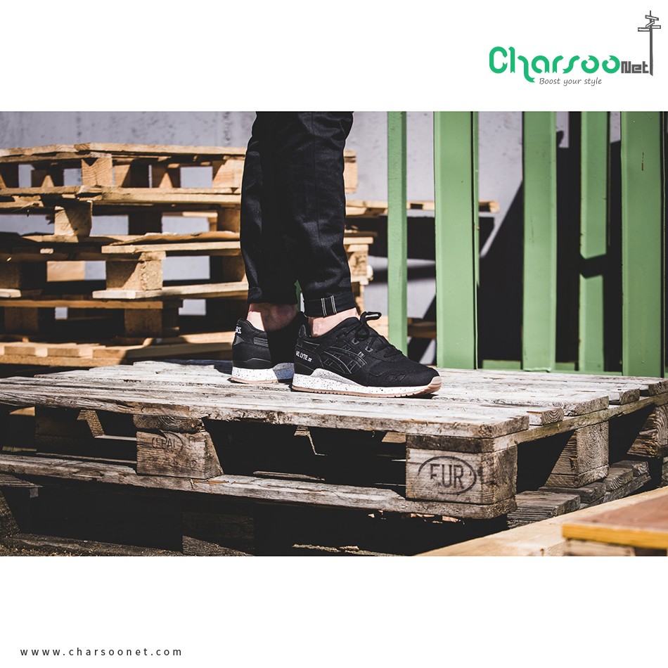 کفش اسیکس ژل لایت مردانه Asics GEL LYTE III All black 2016 کفش اسیکس ژل لایت مردانه Asics GEL LYTE III All black 2016