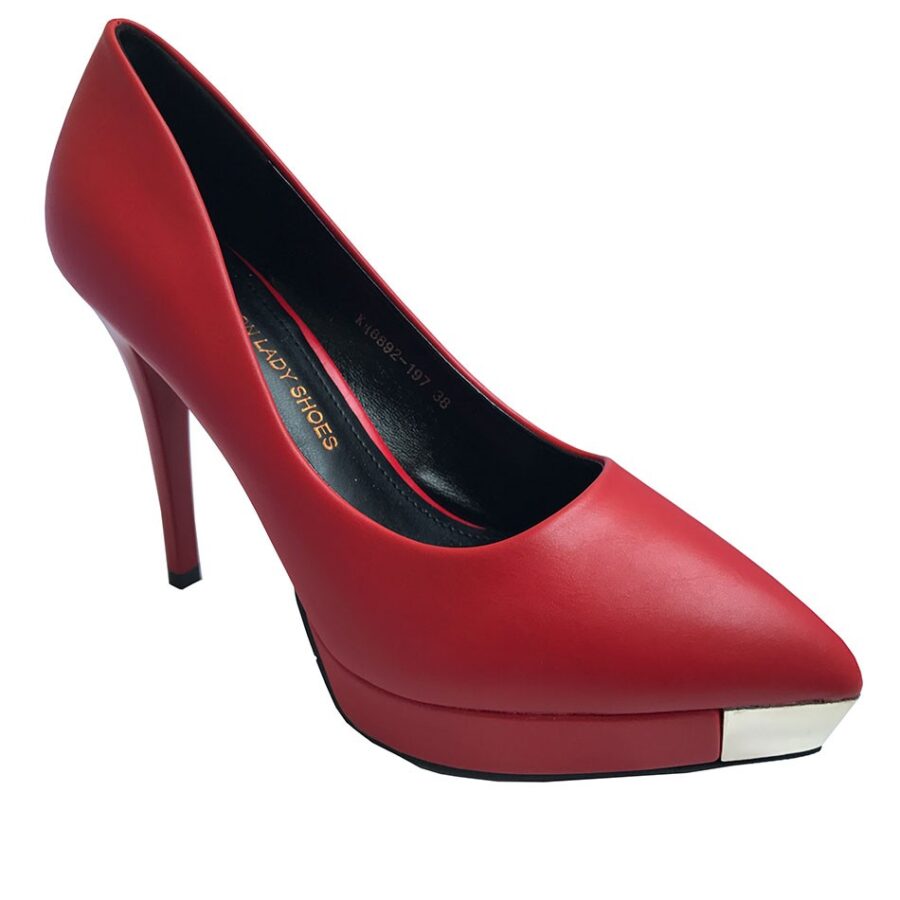 کفش چرم پاشنه بلند زنانه