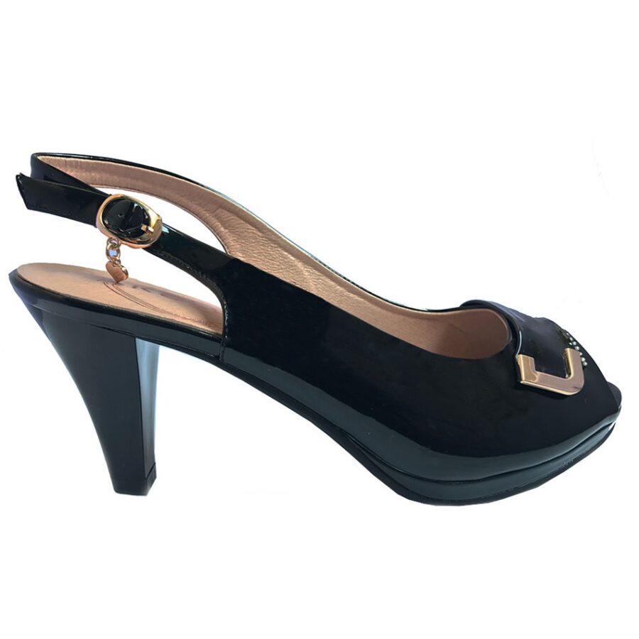 کفش ورنی پاشنه بلند زنانه