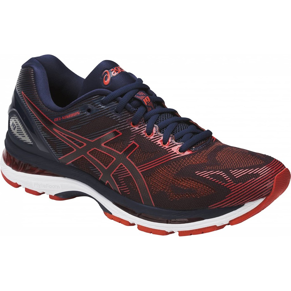 کتانی رانینگ مردانه اسیکس نیمباس Asics Gel Nimbus 19 Blue-red کتانی رانینگ مردانه اسیکس نیمباس Asics Gel Nimbus 19 Blue-red