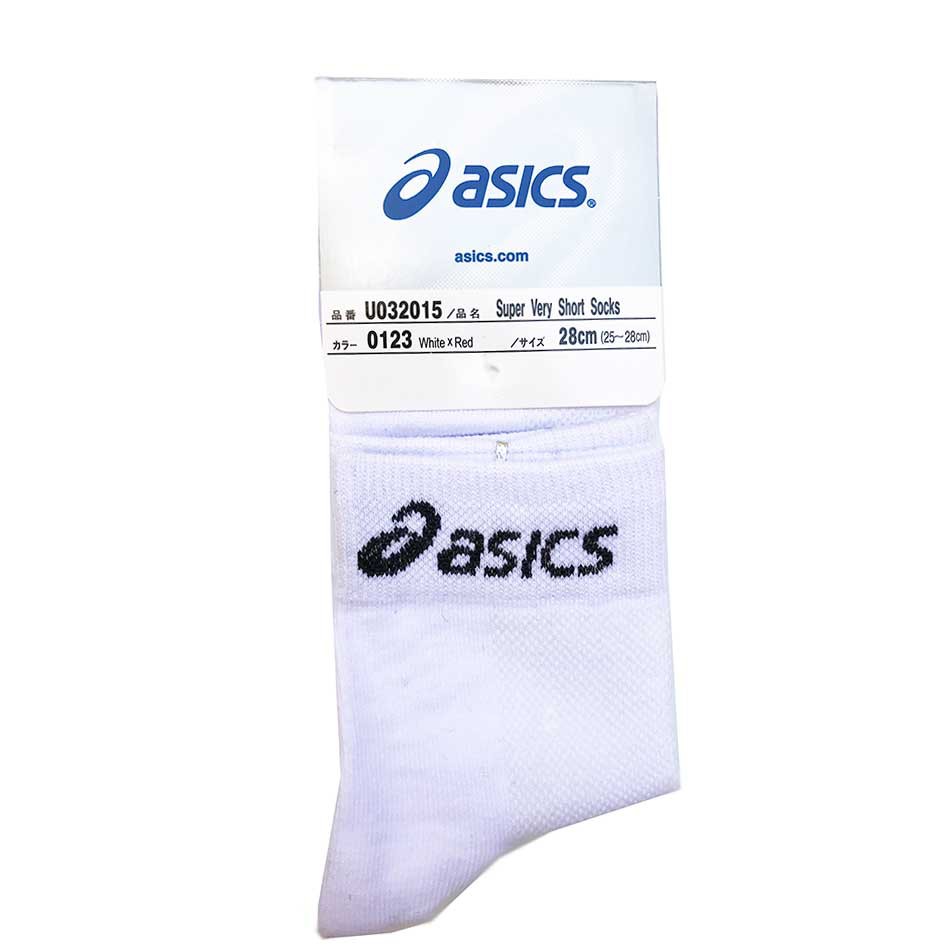 جوراب ورزشی طرح اسیکس سفید ساق بلند جوراب ورزشی طرح اسیکس سفید ساق بلند