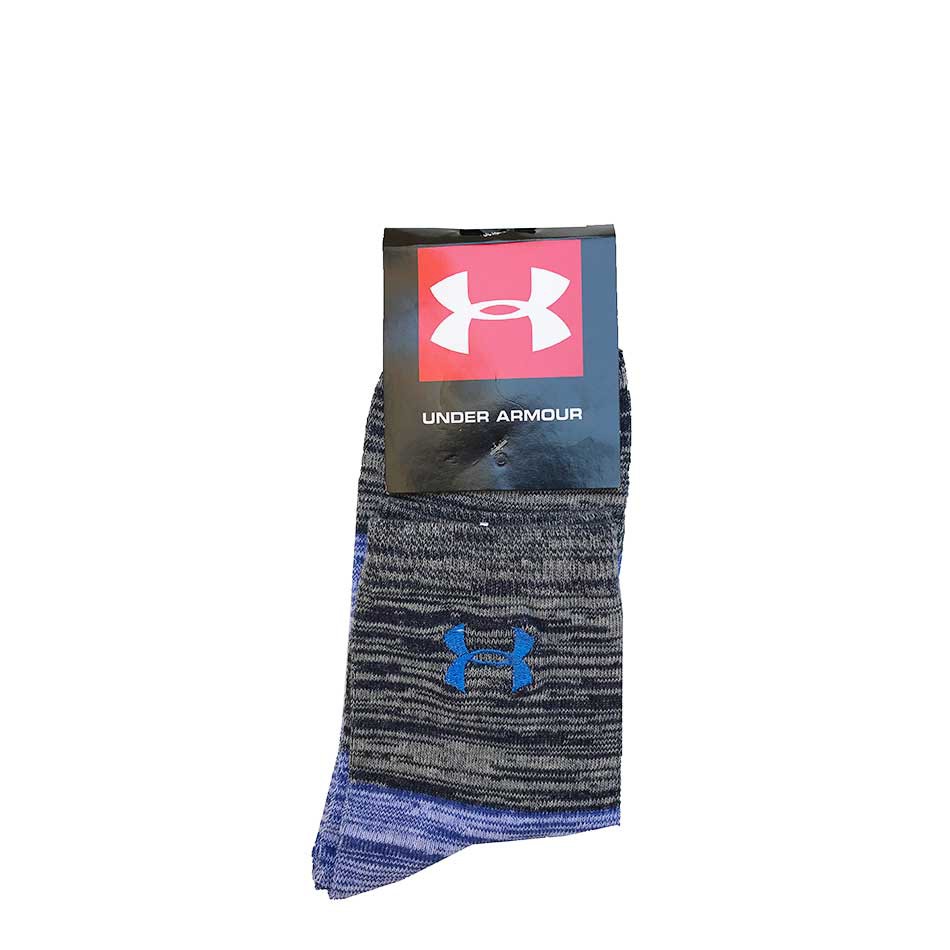 جوراب ورزشی طرح اندرآرمور آبی ساق بلند جوراب ورزشی طرح اندرآرمور آبی ساق بلند