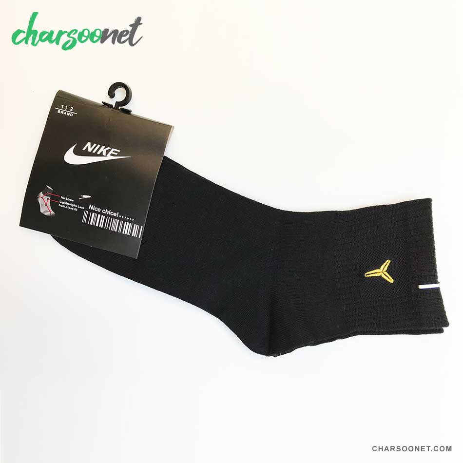 جوراب ورزشی طرح نایک مشکی ساق بلند جوراب ورزشی طرح نایک مشکی ساق بلند