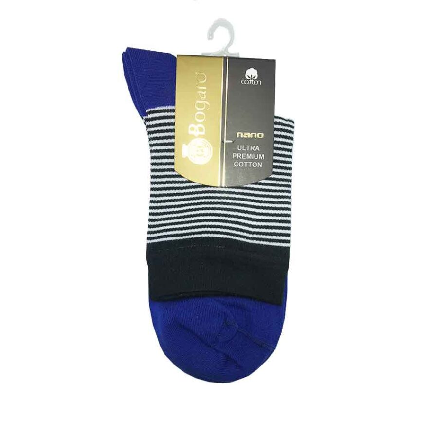 جوراب اسپرت پسرانه نیم ساق بوگارو Bogaro Socks رنگ آبی