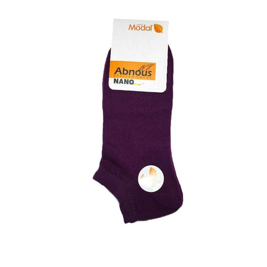 جوراب دخترانه مچی آبنوس Abnous رنگ بنفش