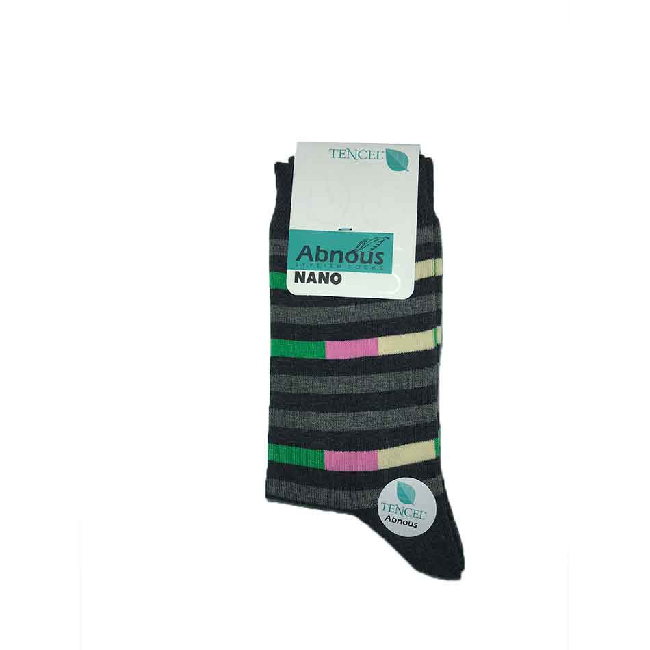 جوراب پسرانه ساقدار مردانه راه راه آبنوس Abnous رنگ ترکیبی جوراب پسرانه ساقدار مردانه راه راه آبنوس Abnous رنگ ترکیبی