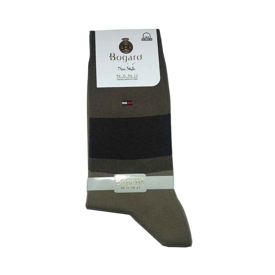 جوراب مردانه ساقدار بوگارو طرح تامی  رنگ قهوه ای