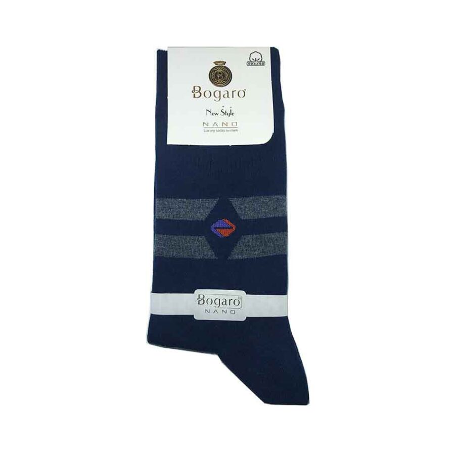 جوراب مردانه نانو بوگارو Bogaro رنگ سرمه ای