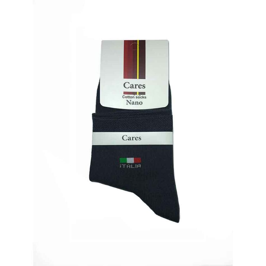 جوراب مردانه نیم ساق کارس طرح ایتالیا Cares Italia رنگ خاکستری
