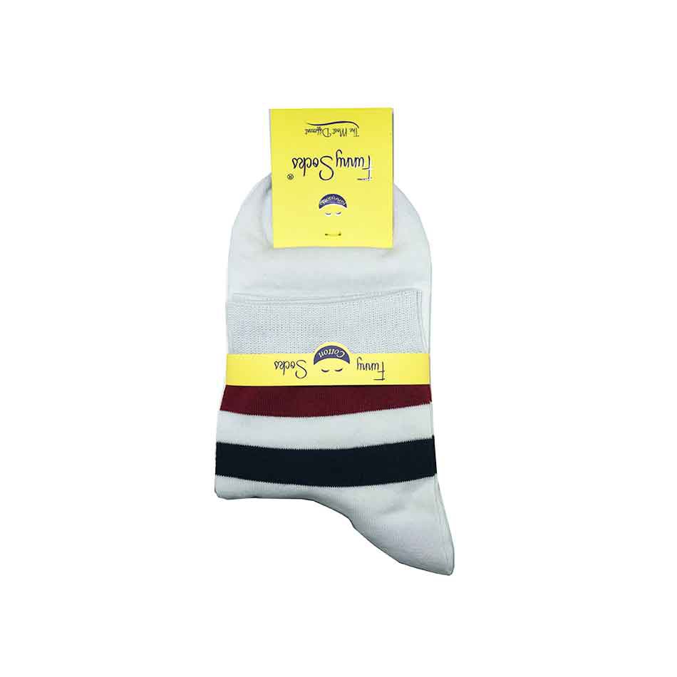 جوراب نیم ساق پسرانه فانی Funny Socks رنگ سفید جوراب نیم ساق پسرانه فانی Funny Socks رنگ سفید