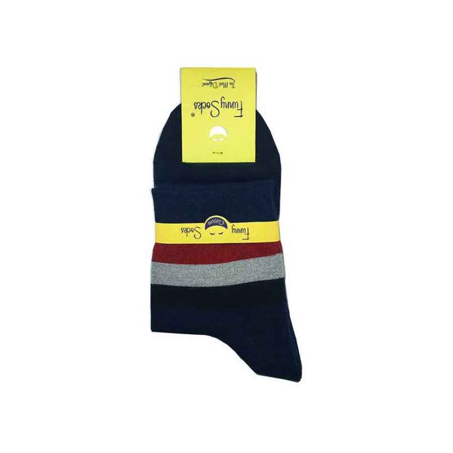 جوراب نیم ساق مردانه Funny Socks رنگ سرمه ای