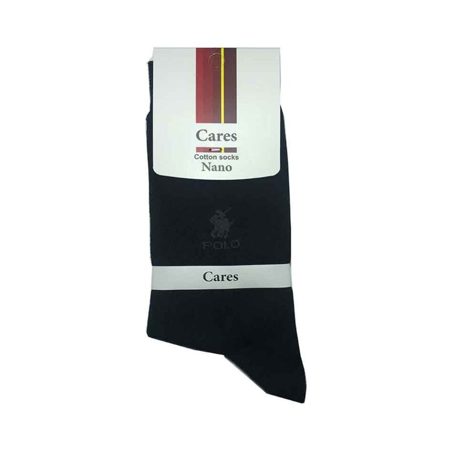 جوراب کلاسیک مردانه طرح پلو Cares رنگ مشکی
