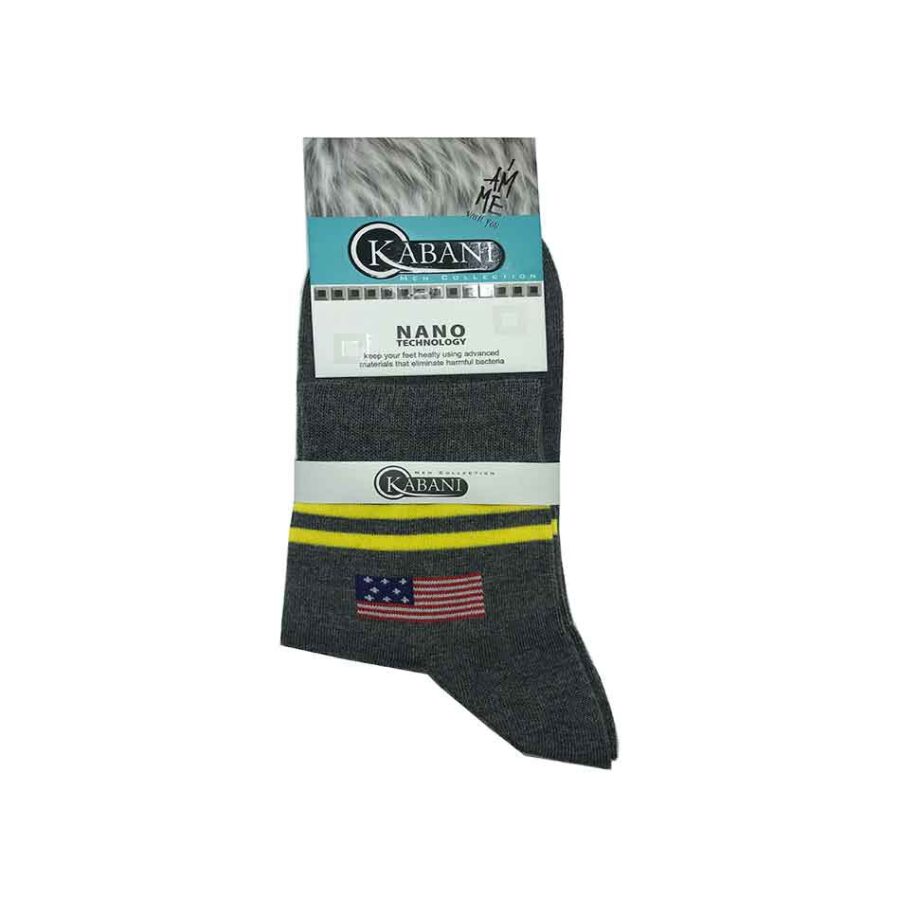 جوراب نخی نیم ساق پسرانه طرح پرچم امریکا Kabani
