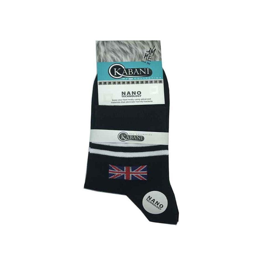 جوراب نخی نیم ساق پسرانه طرح پرچم انگلیس Kabani