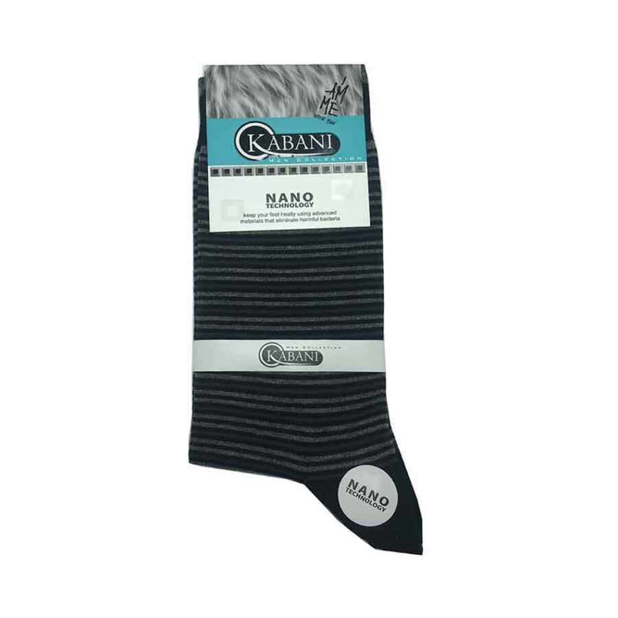 جوراب نخی ساقدار مردانه راه راه کابانی Kabani