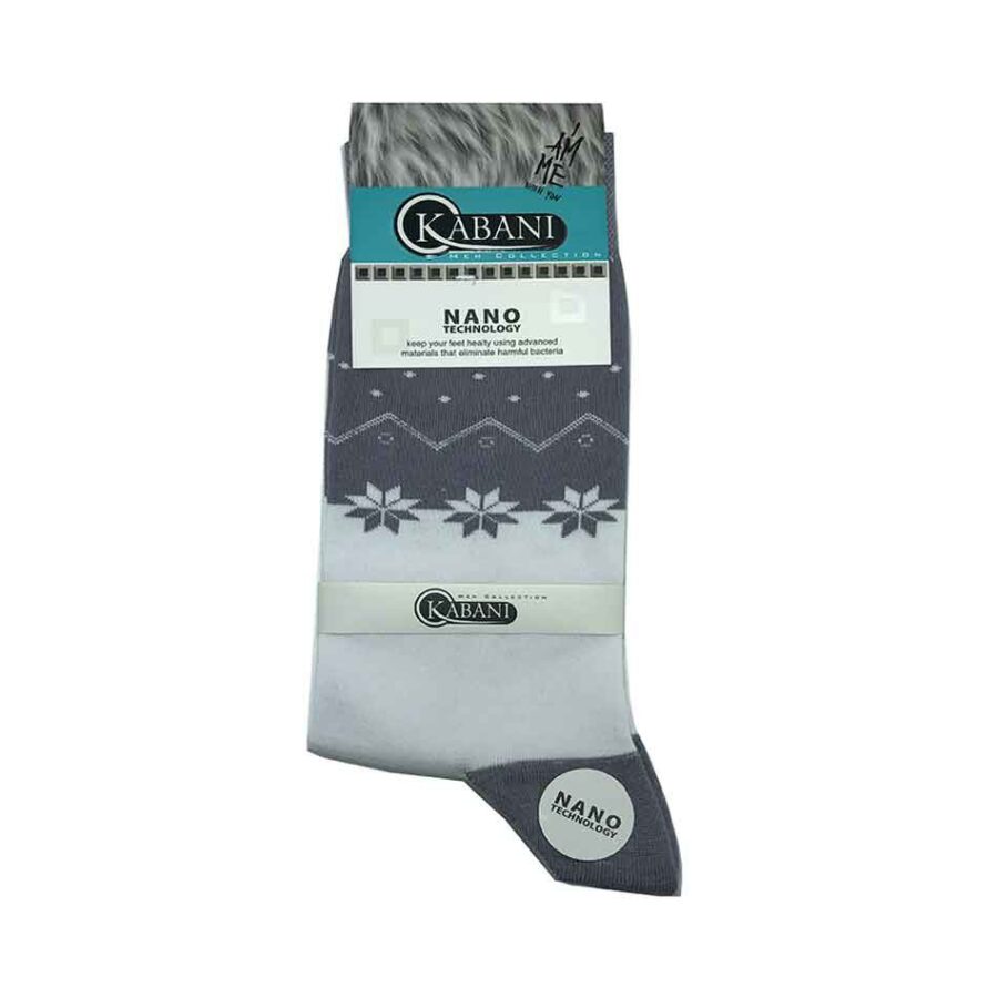 جوراب نخی مردانه سفید Kabani