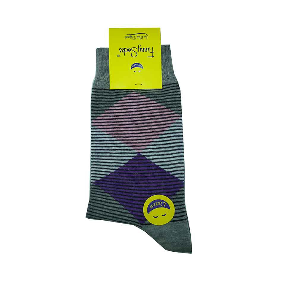 جوراب ساقدار پسرانه اسپورت راه راه فانی Funny Socks جوراب ساقدار پسرانه اسپورت راه راه فانی Funny Socks