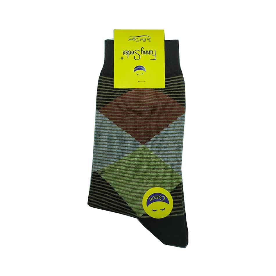 جوراب ساقدار پسرانه راه راه فانی Funny Socks جوراب ساقدار پسرانه راه راه فانی Funny Socks