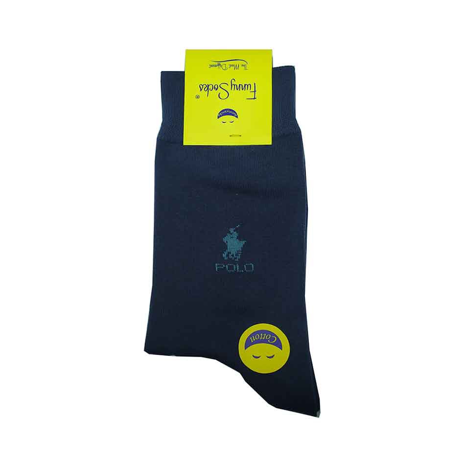 جوراب ساقدار کلاسیک مردانه سرمه ای طرح پولو Funny Socks Polo جوراب ساقدار کلاسیک مردانه سرمه ای طرح پولو Funny Socks Polo