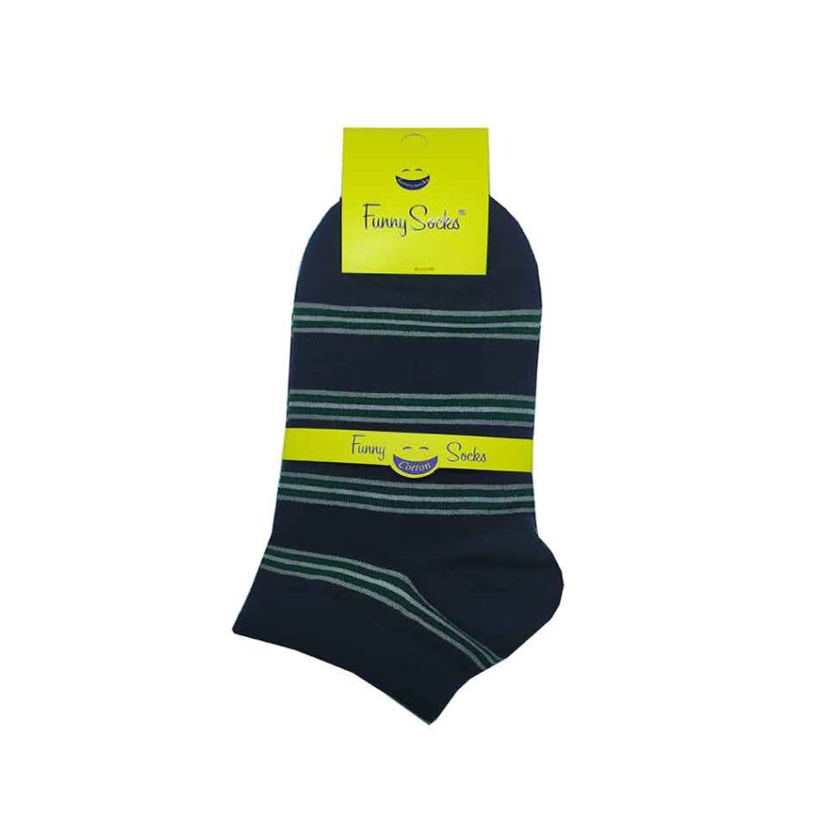 جوراب مچی پسرانه سرمه ای راه راه فانی Funny Socks