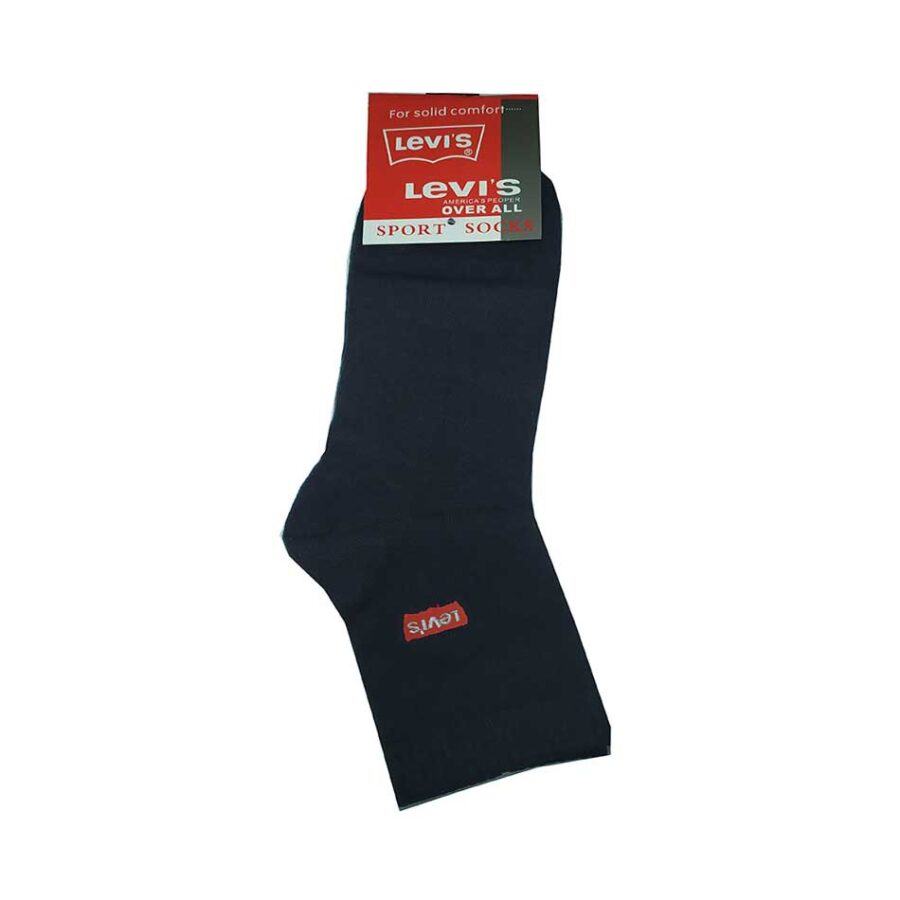 جوراب پسرانه سرمه ای نیم ساق طرح ساده Levi's