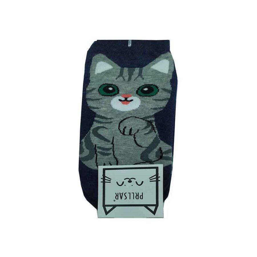 جوراب زنانه فانتزی طرح حیوان رنگ مشکی