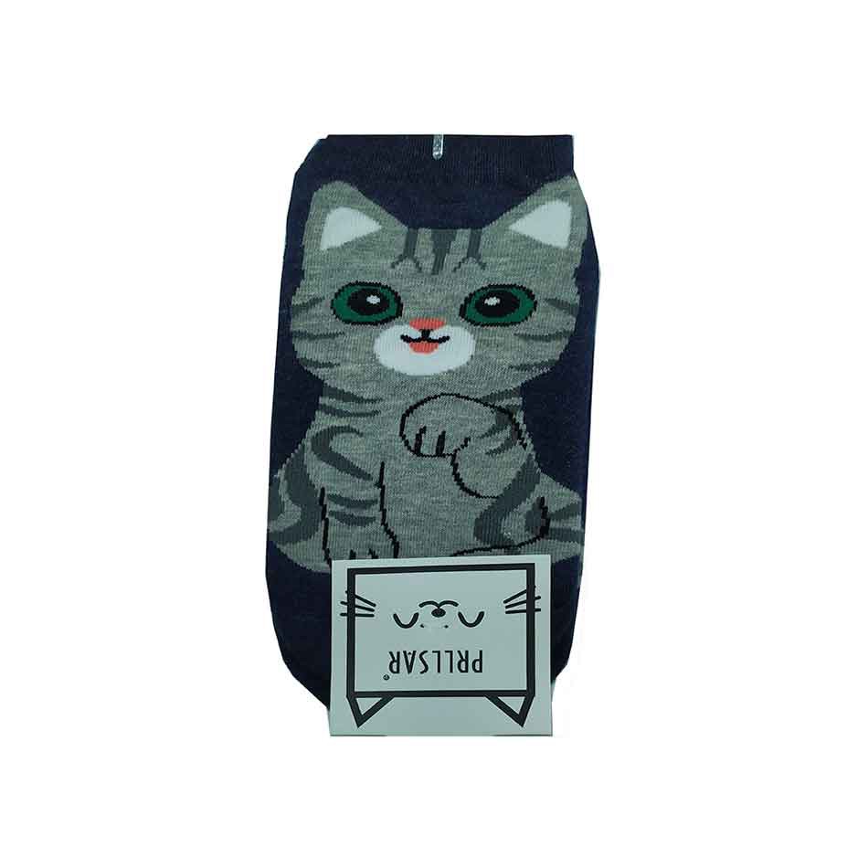 جوراب زنانه فانتزی طرح حیوان رنگ مشکی