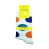 جوراب ساق بلند دخترانه فانی ساکس طرح خال خالی Funny socks