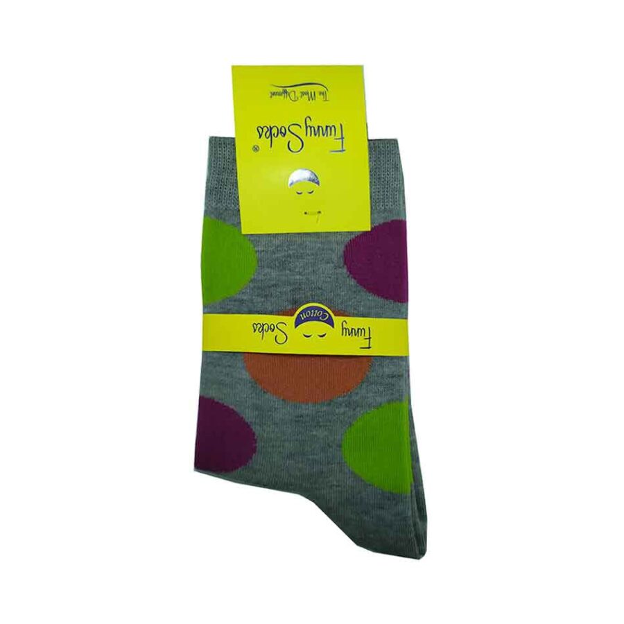 جوراب فانی ساکس دخترانه ساق بلند رنگ طوسی