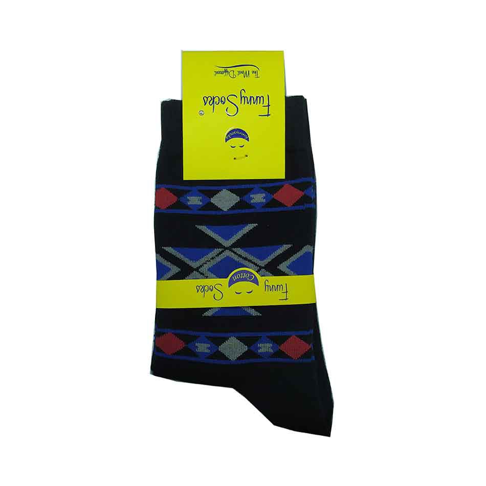 جوراب ساق بلند سرمه ای دخترونه فانی ساکس Funny socks جوراب ساق بلند سرمه ای دخترونه فانی ساکس Funny socks