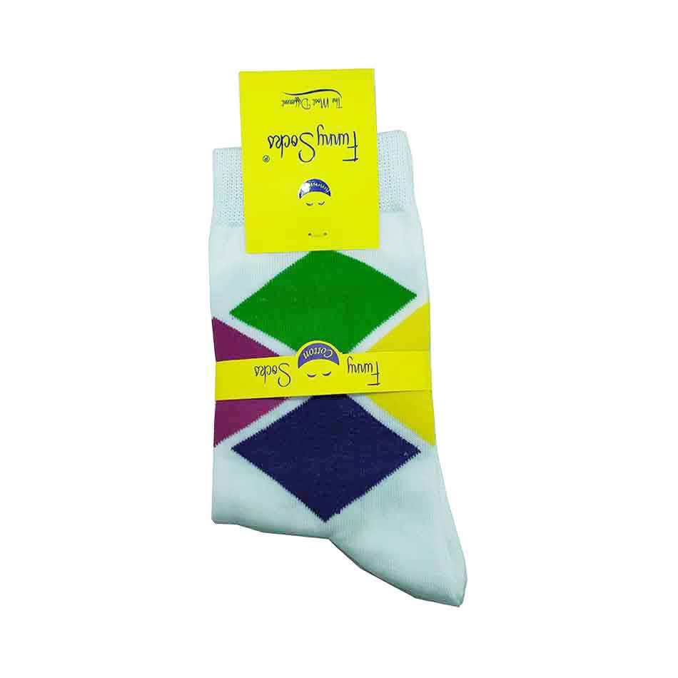جوراب دخترانه کلاسیک طرح خشت برند فانی ساکس Funny socks جوراب دخترانه کلاسیک طرح خشت برند فانی ساکس Funny socks