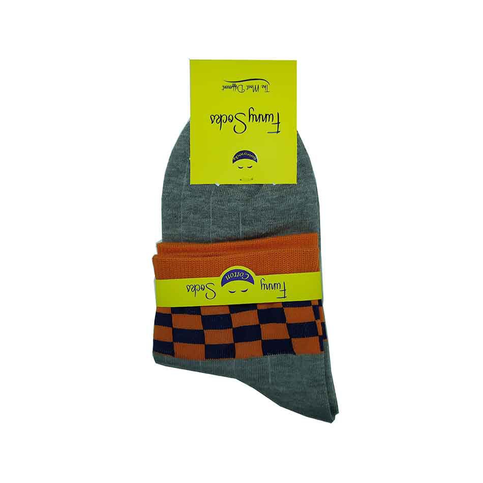 جوراب اسپرت کشی دخترانه فانی ساکس رنگ طوسی با طرح شطرنجی جوراب اسپرت کشی دخترانه فانی ساکس رنگ طوسی با طرح شطرنجی