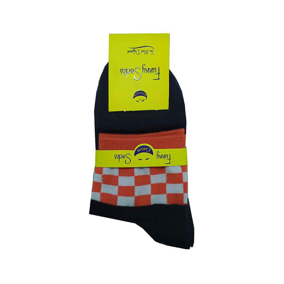 جوراب اسپرت دخترانه فانی ساکس رنگ سرمه ای Funny socks جوراب اسپرت دخترانه فانی ساکس رنگ سرمه ای Funny socks
