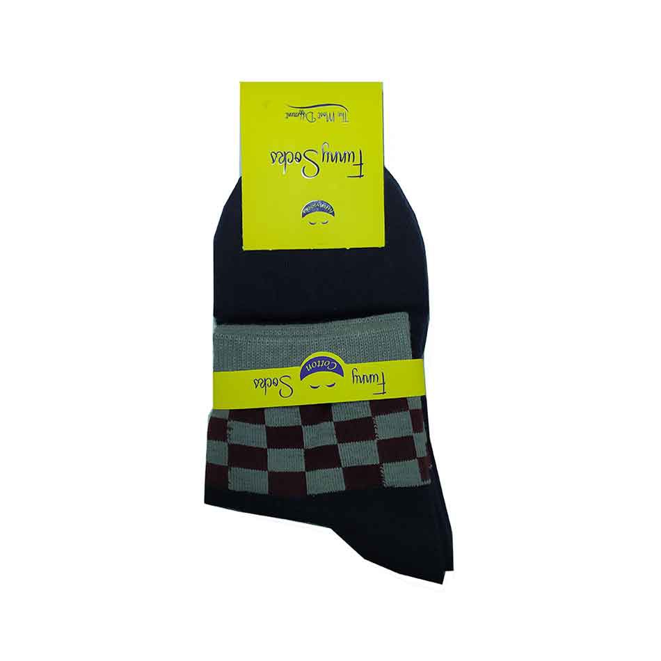 جوراب فانی ساکس دخترانه شطرنجی FUNNY SOCKS رنگ سرمه ای جوراب فانی ساکس دخترانه شطرنجی FUNNY SOCKS رنگ سرمه ای