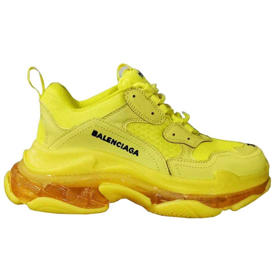 کفش اسنیکر زنانه بالنسیاگا مدل Triple S Yellow