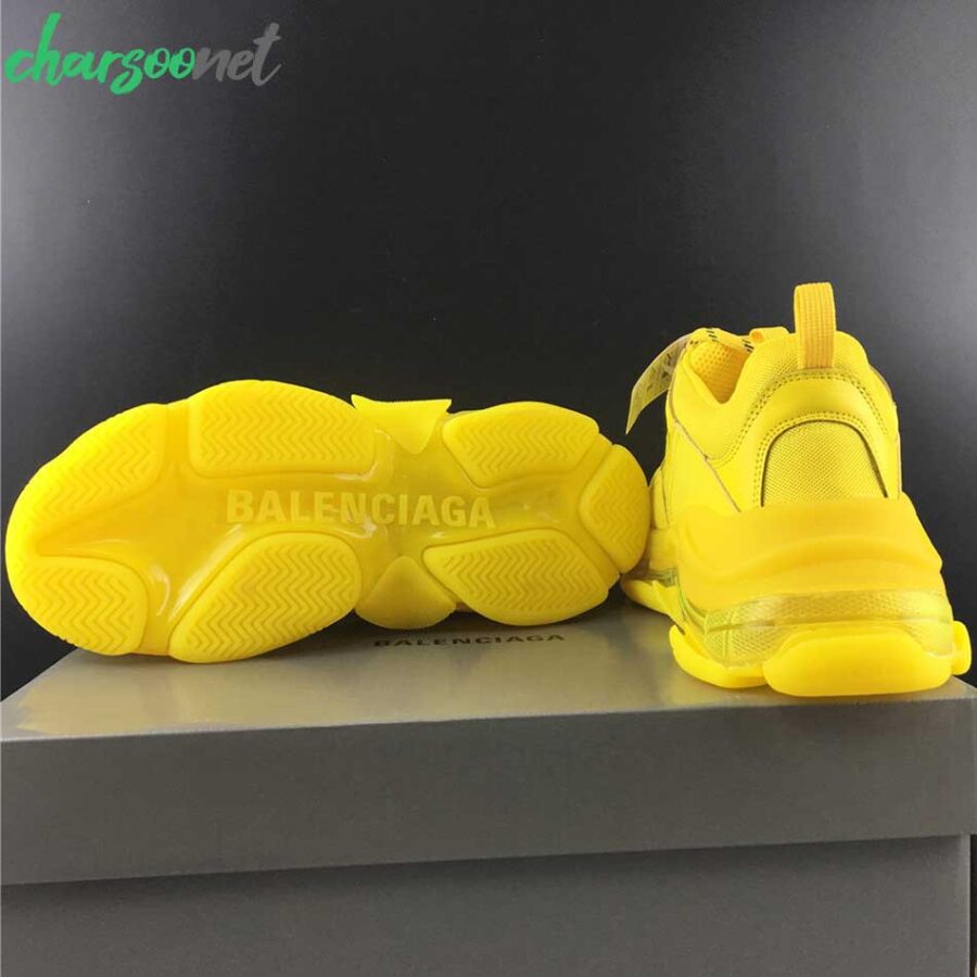 کفش اسنیکر زنانه بالنسیاگا مدل Triple S Yellow