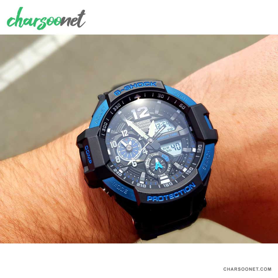 ساعت مچی مردانه جی شاک کاسیو Casio GA-1100-2B ساعت مچی مردانه جی شاک کاسیو Casio GA-1100-2B