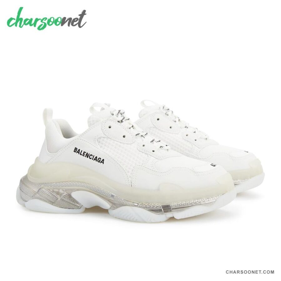 کفش اسنیکر بالنسیاگا مدل Triple S Cream