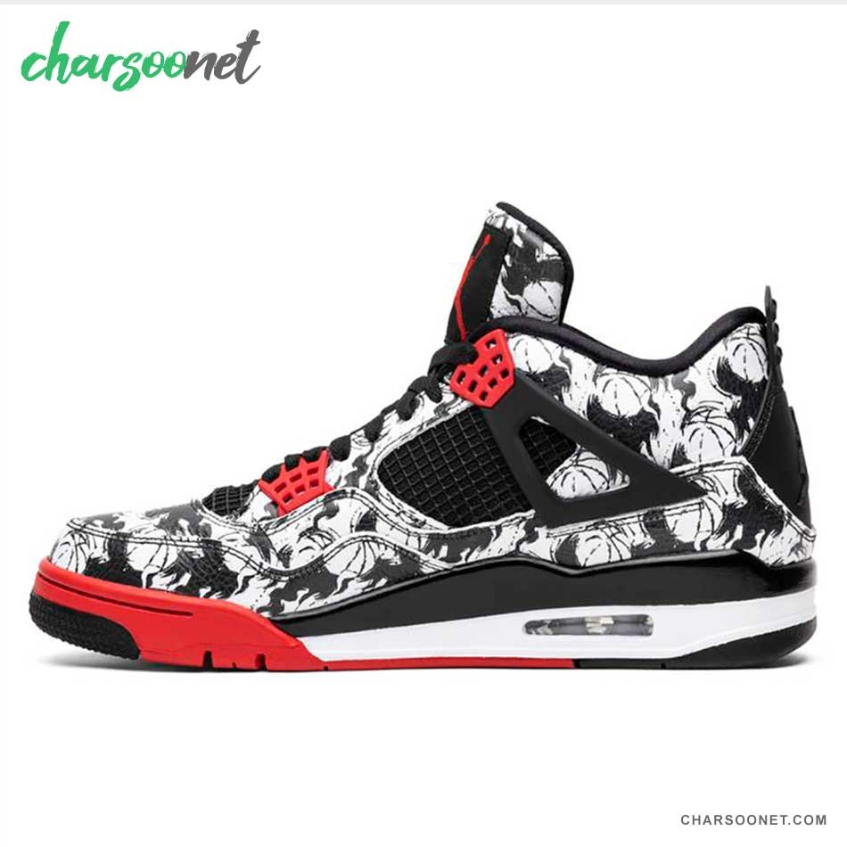 کفش بسکتبال پسرانه جردن Nike Jordan 4 Retro Tatto کفش بسکتبال پسرانه جردن nike jordan 4 tatto