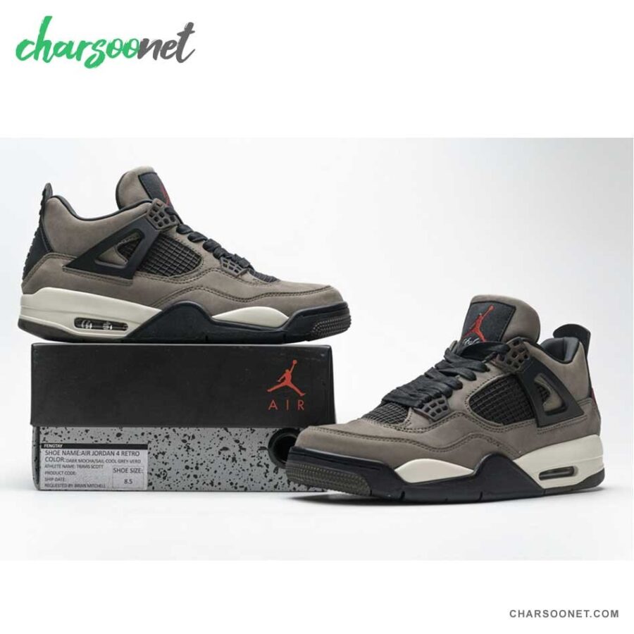 کفش نایک ایر جردن 4 تراویس اسکات Jordan 4 Travis Scott Brown