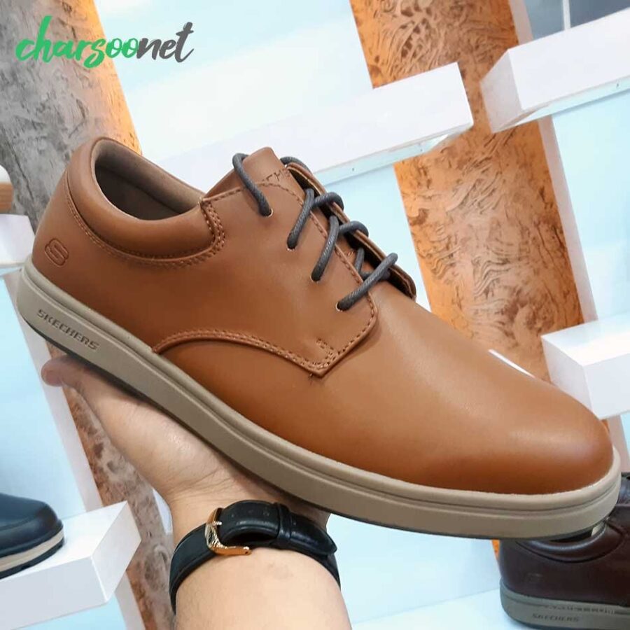 کفش چرمی مردانه اسکچرز Skechers 65814-cog