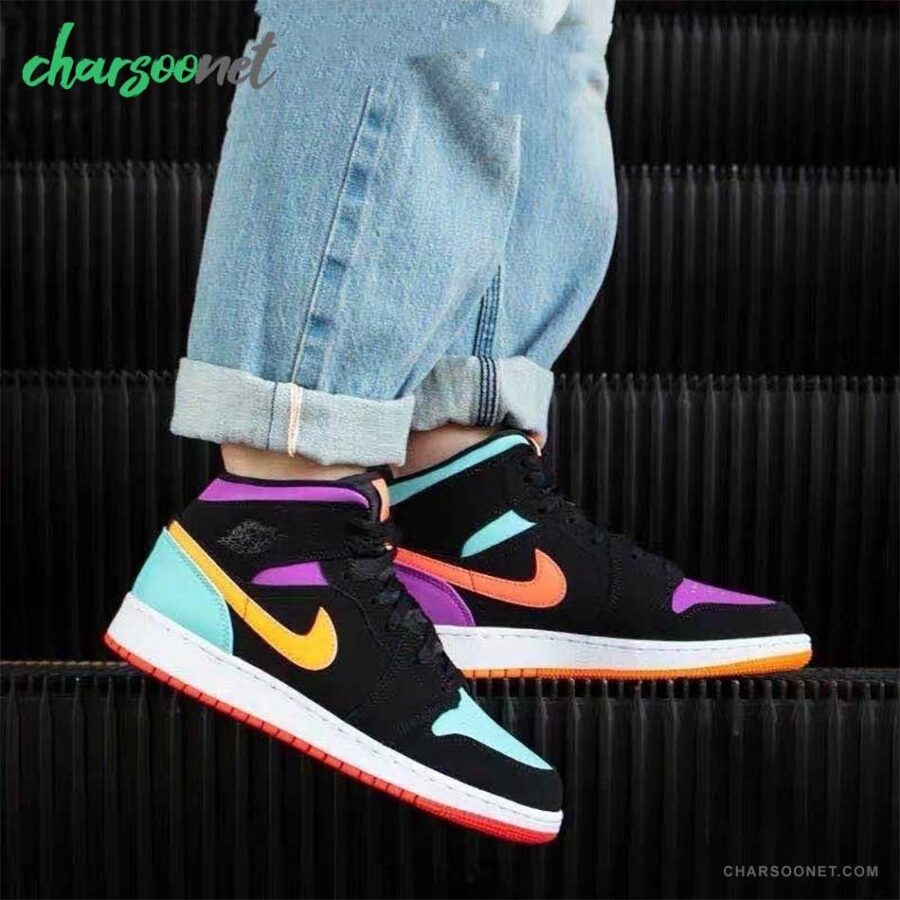 کفش اسپرت نایکی زنانه تا به تا Nike Air Jordan 1 Multi-Color