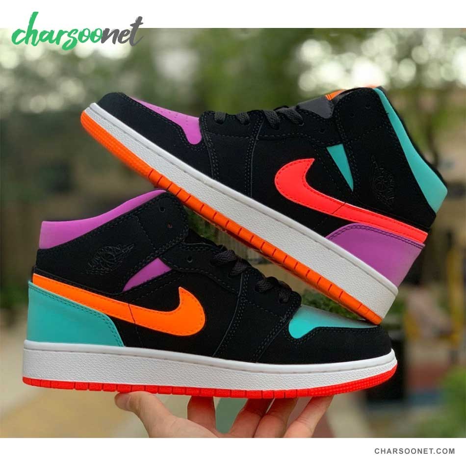 کفش اسپرت نایکی زنانه تا به تا Nike Air Jordan 1 Multi-Color کفش اسپرت نایکی زنانه تا به تا Nike Air Jordan 1 Multi-Color