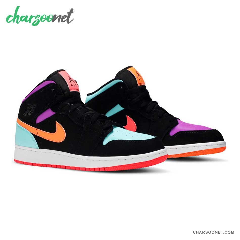 کفش اسپرت نایکی زنانه تا به تا Nike Air Jordan 1 Multi-Color کفش اسپرت نایکی زنانه تا به تا Nike Air Jordan 1 Multi-Color