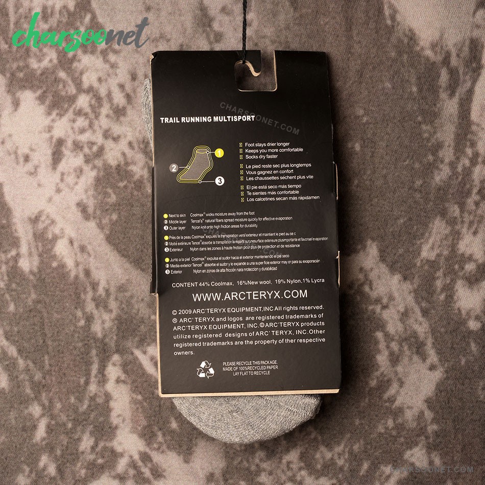 جوراب کوهنوردی ضدتعریق آرک تریکس Arc'teryx جوراب ضدتعریق آرک تریکس Arc'teryx