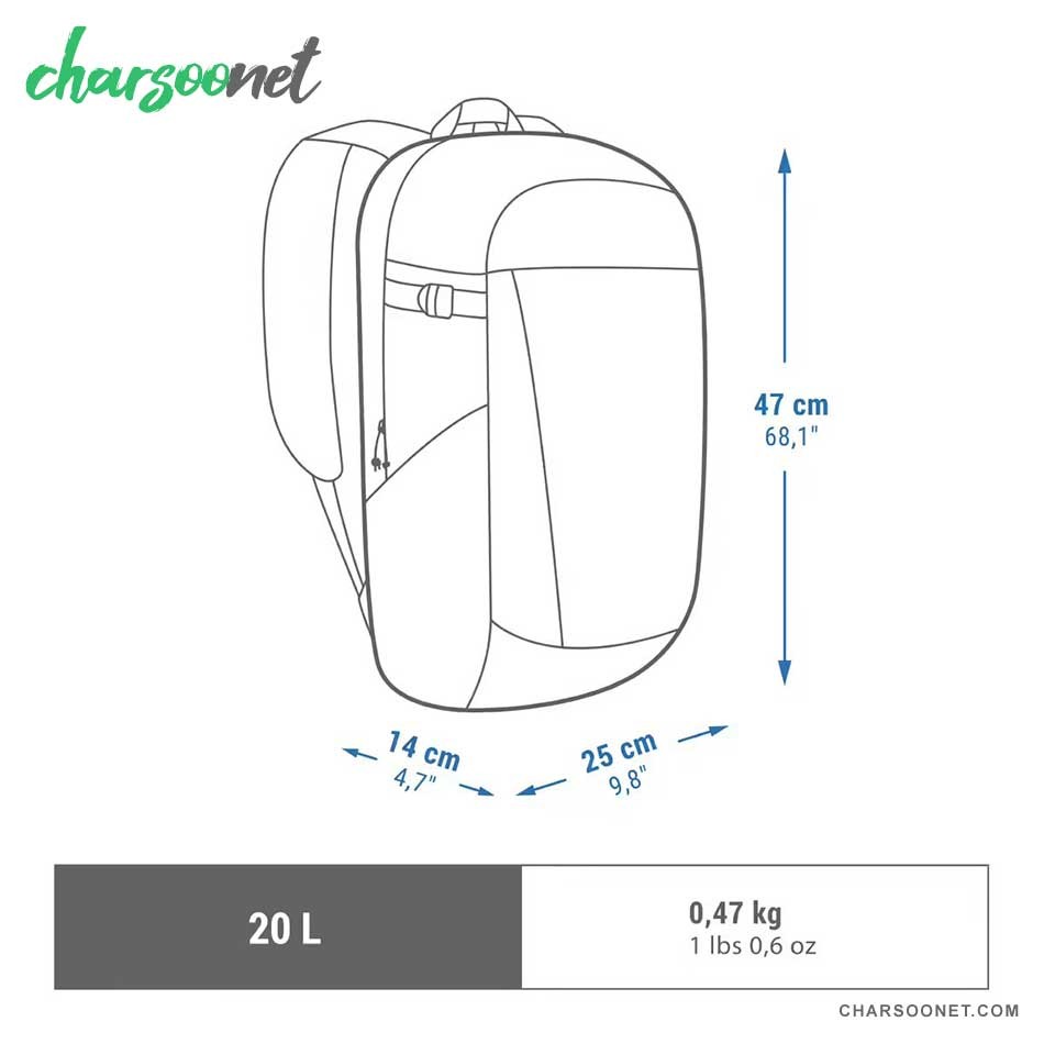 کوله پشتی 20 لیتری کچوا Quechua Hiking Backpack 20 L کوله پشتی 20 لیتری کچوا Quechua Hiking Backpack 20 L