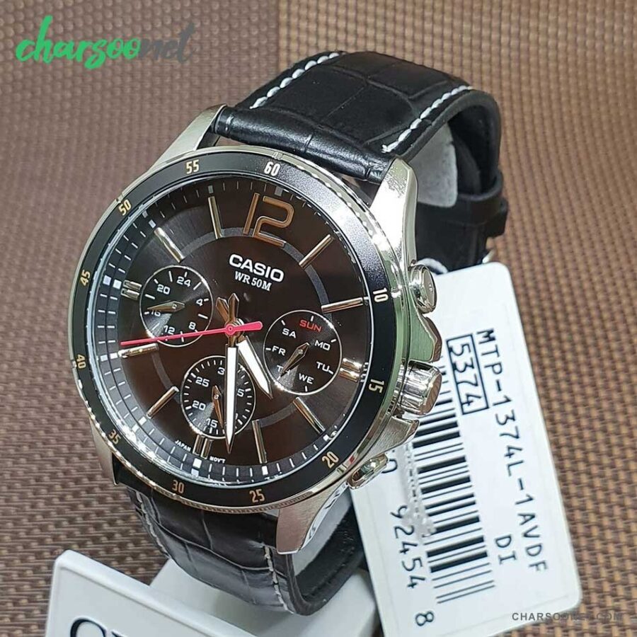 ساعت مچی مردانه ضدآب کاسیو مدل CASIO MTP-1374L-1AV