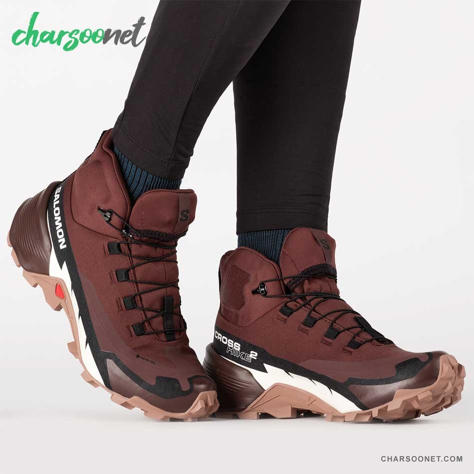 کفش کوهنوردی زنانه سالومون ضدآب Salomon CROSS HIKE 2 MID GTX کفش کوهنوردی زنانه سالومون ضدآب Salomon CROSS HIKE 2 MID GTX